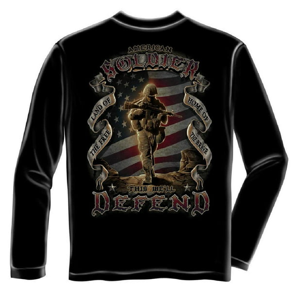 Long Sleeve Shirt Home of The Brave Sons Of Liberty Land of The Free 